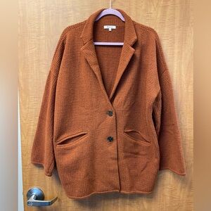 Madewell Burnt Orange Knit Blazer